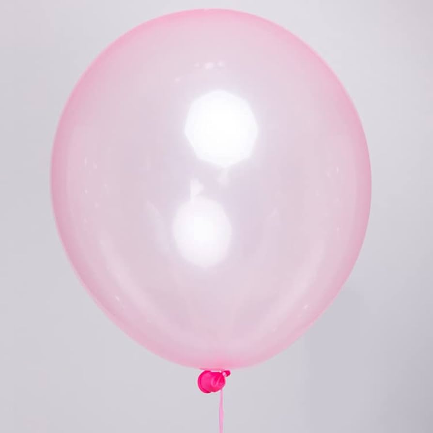 Clear Pink Latex Balloon