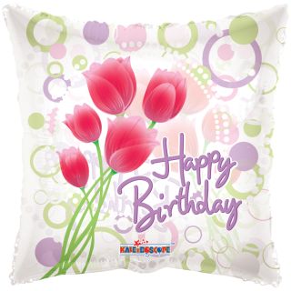 Birthday Tulips Pink Clear