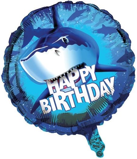 Shark Splash Happy Birthday Balloon