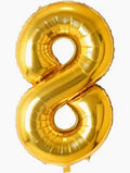 Gold Number 8 Balloon