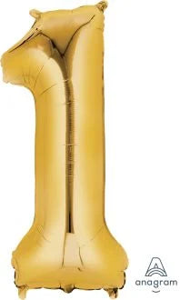 Gold Number 1 Balloon