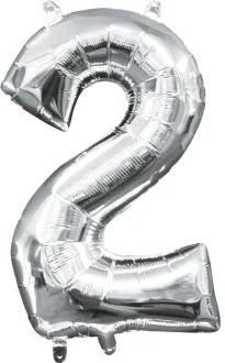 Silver Number 2 Balloon