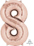 Rose Gold Number 8 Balloon