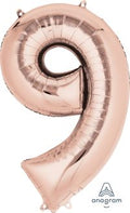 Rose Gold Number 9 Balloon