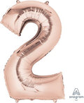 Rose Gold Number 2 Balloon