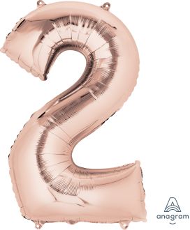 Rose Gold Number 2 Balloon