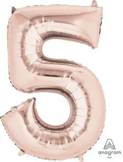 Rose Gold Number 5 Balloon