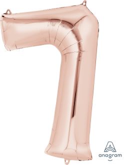 Rose Gold Number 7 Balloon