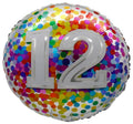 Rainbow Confetti 12 Balloon