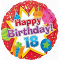 Age 18 Happy Birthday Icons Balloon