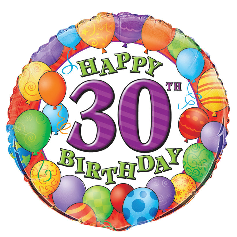 Happy 30th Birthday Balloons