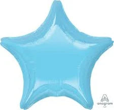 Iridescent Pearl Light Blue Star Balloon