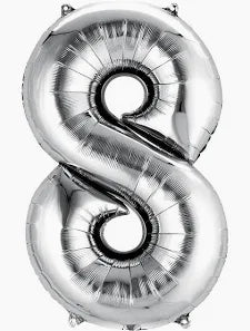 Silver #8 Balloon