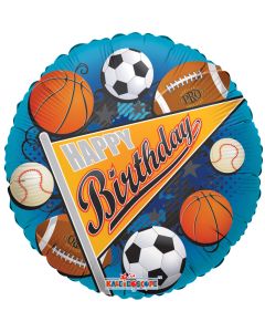 Sports Pennant Happy Birthday Balloon