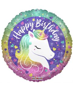 Birthday Rainbow Unicorn Holo