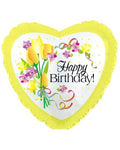 Bday Yellow Floral Heart