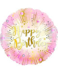 Rose Gold Birthday Script Balloon