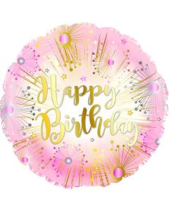 Rose Gold Birthday Script Balloon