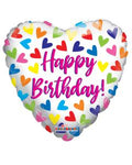 Floating Hearts Happy Birthday Balloon