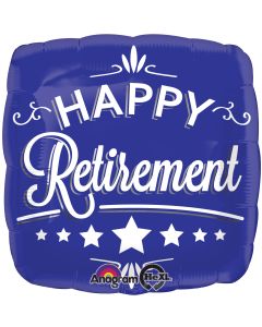 Happy Retirement Blue Square