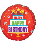 Birthday Cake Red balloon