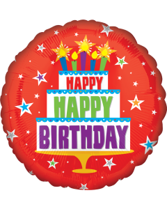 Birthday Cake Red balloon