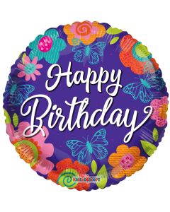 Birthday Butterflies & Flowers