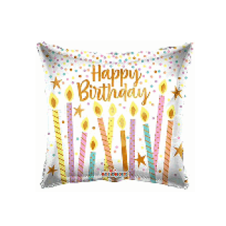 Birthday Stars & Candles Square