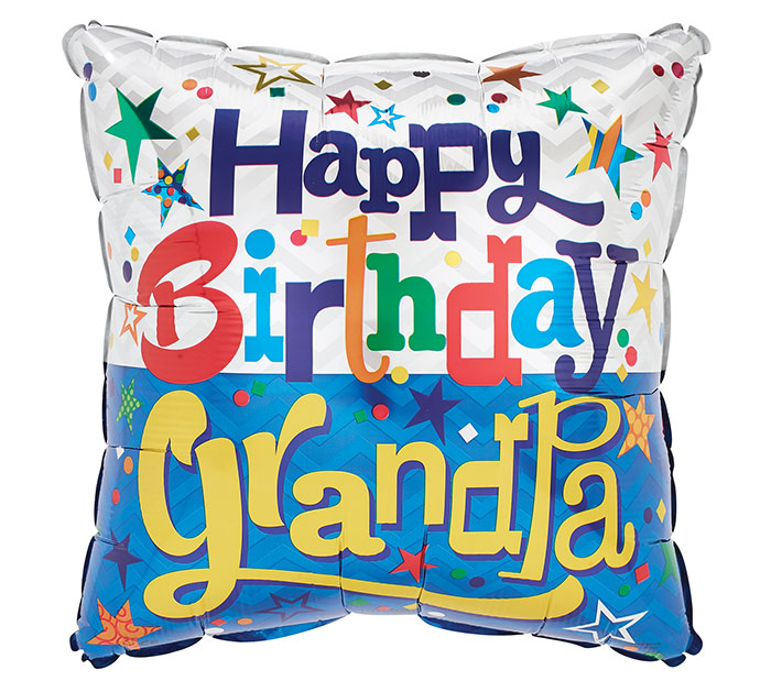 Happy Birthday Grandpa Square Balloon