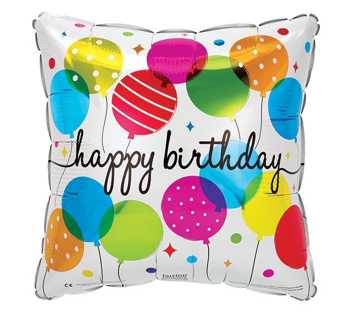 Happy Birthday Colorful Balloons