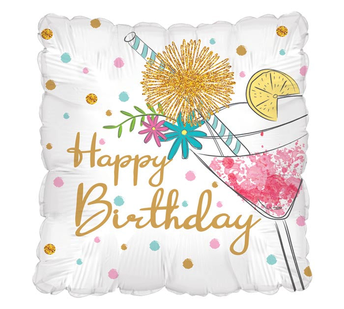 Birthday Cocktail Square
